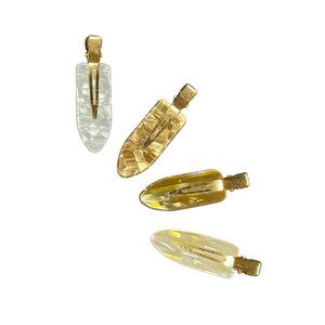 GOLDEN BRONZE HAIR BARRETTES 4-PACK